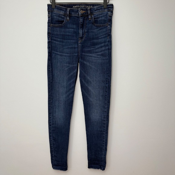 American Eagle By Payless Denim - American Eagle Super Hi-Rise Jeggings Crop Super Stretch Jeans Size 4